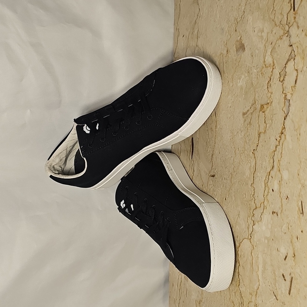 Greats Brooklyn Womens Black Canvas Lace-up Lux Sneaker Shoes Size 8.5